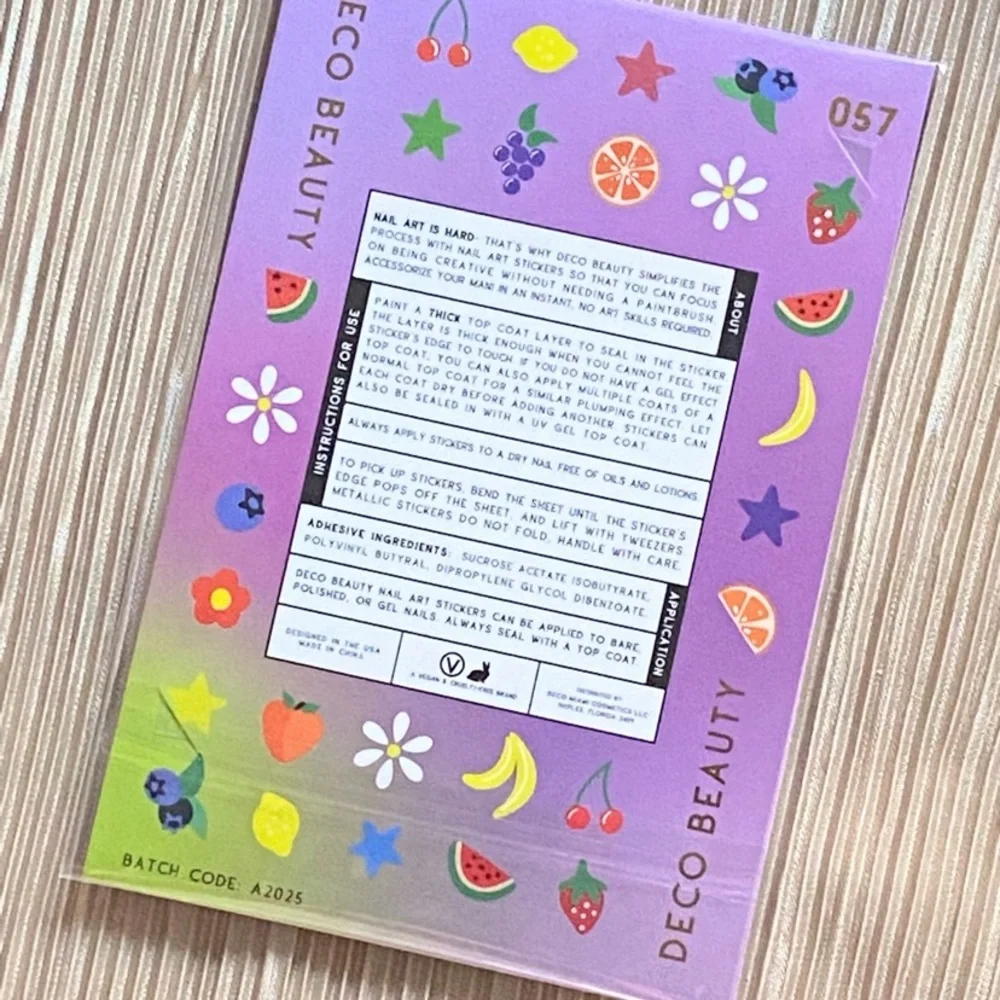 DECO BEAUTY Fruit Salad Nail Art Stickers – 165
